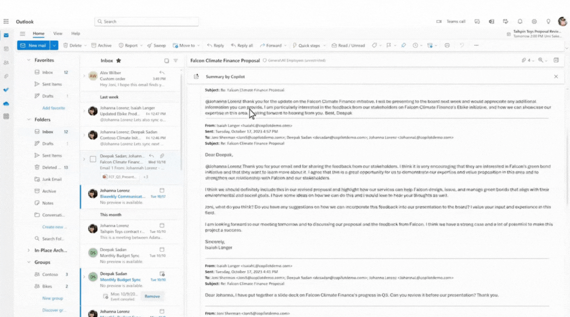 Copilot in Outlook - Sereno IT